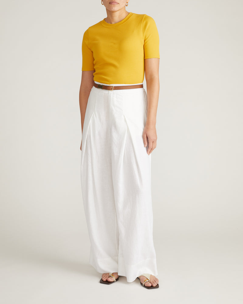 Classic Ribbed Tee - Goldenrod | Plus Size & Straight Size Women's Fashion | Universal Standard