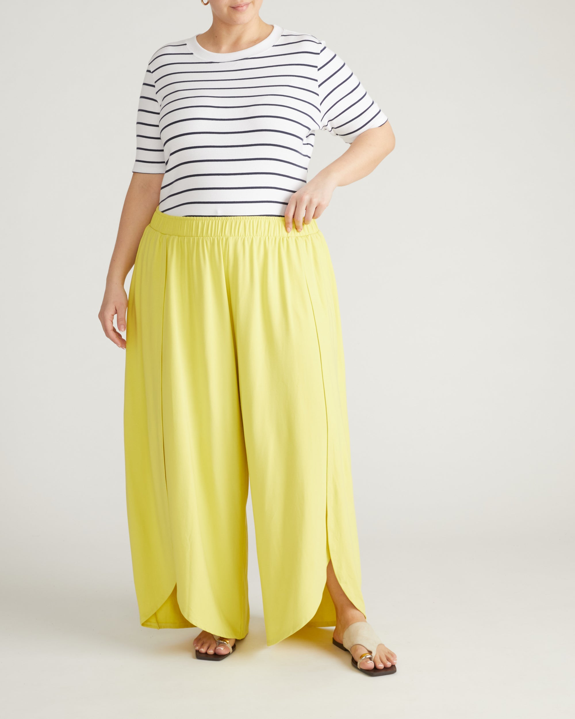 Classic Ribbed Tee - Nautical Navy Stripe | Plus Size & Straight Size Women's Fashion | Universal Standard