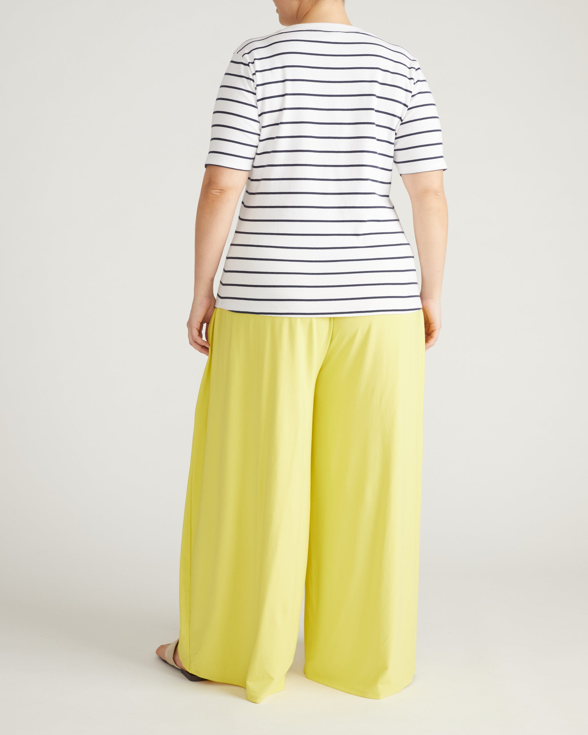 Classic Ribbed Tee - Nautical Navy Stripe | Plus Size & Straight Size Women's Fashion | Universal Standard