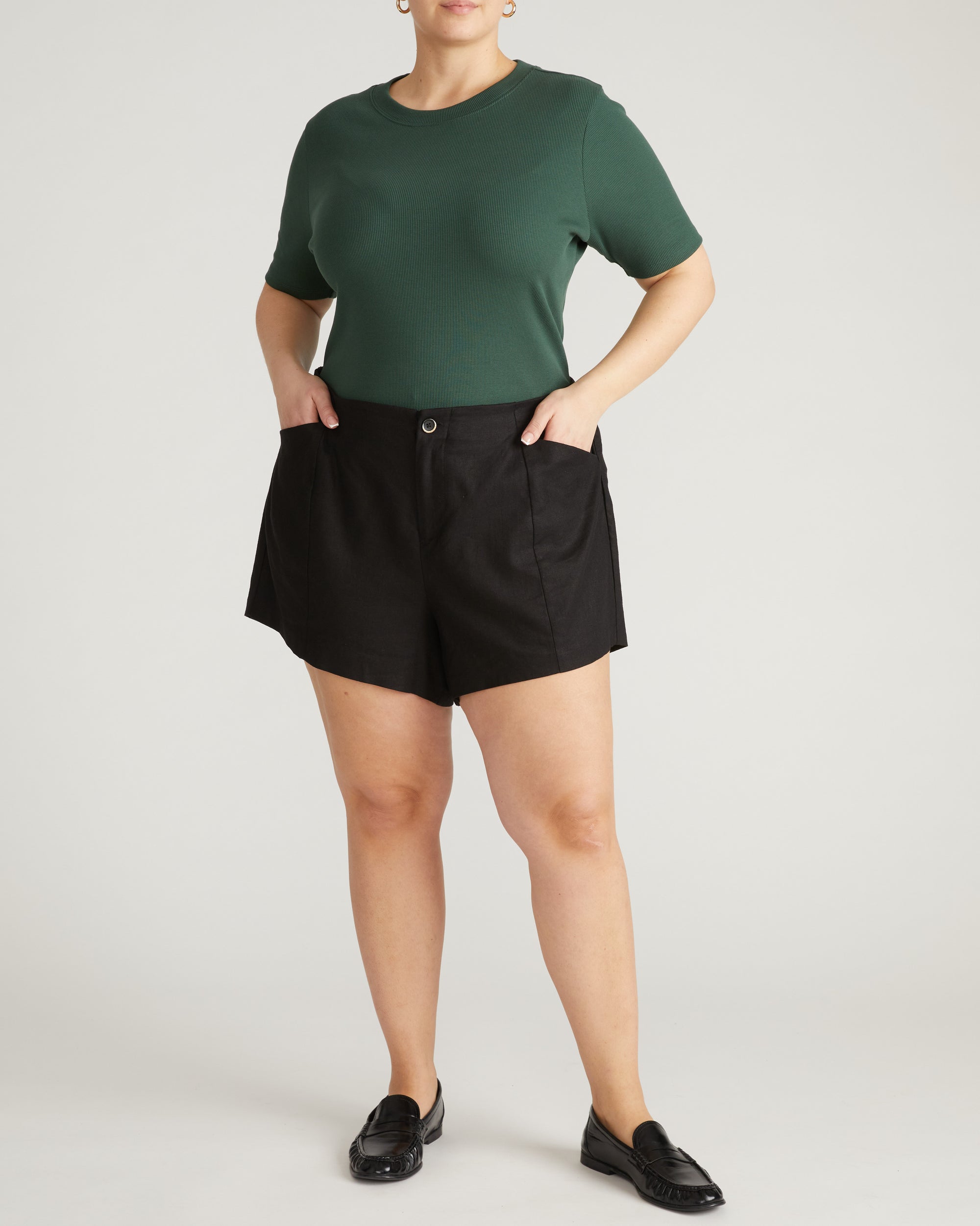 Classic Ribbed Tee - Conifer | Plus Size & Straight Size Women's Fashion | Universal Standard