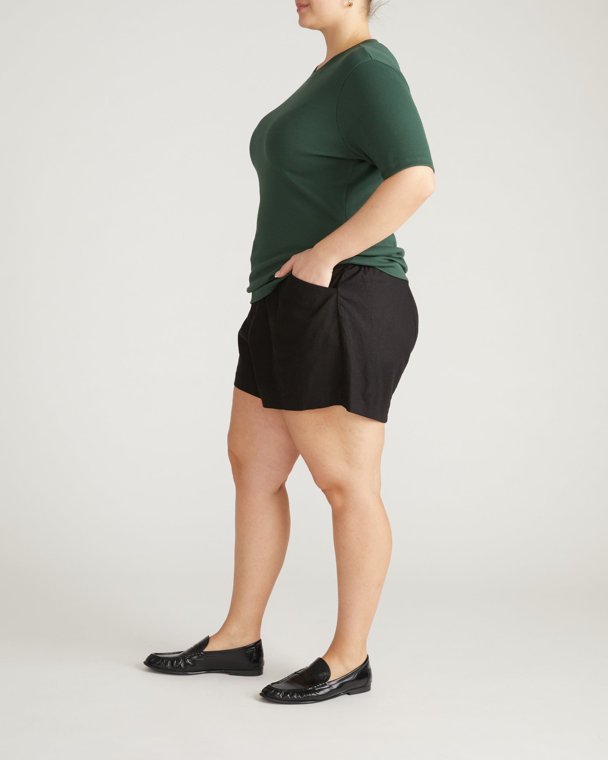 Classic Ribbed Tee - Conifer | Plus Size & Straight Size Women's Fashion | Universal Standard