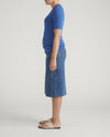 Classic Ribbed Tee - Bright Blue/White Microstripe | Plus Size & Straight Size Women's Fashion | Universal Standard