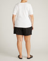 Classic V-Neck Ribbed Tee - White | Plus Size & Straight Size Women's Fashion | Universal Standard