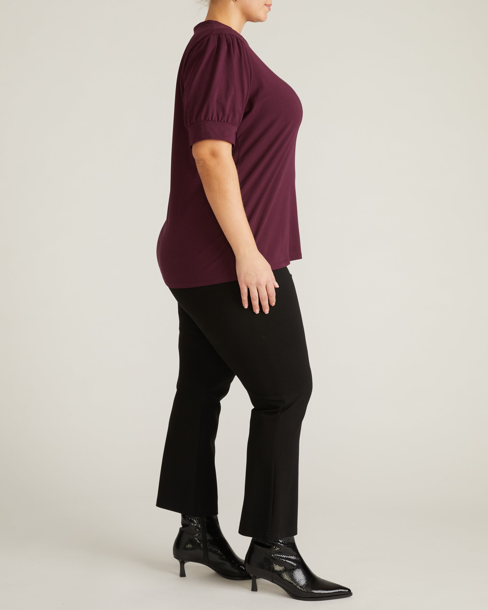 Pouf Sleeve Tee - Acai | Plus Size & Straight Size Women's Fashion | Universal Standard
