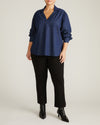 Maisie Cotton Chambray Blouse - Dark Indigo | Plus Size & Straight Size Women's Fashion | Universal Standard