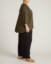 Elio V-Neck Linen Blend Top - Camo | Plus Size & Straight Size Women's Fashion | Universal Standard