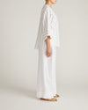 Elio V-Neck Linen Blend Top - Mayfair Stripe | Plus Size & Straight Size Women's Fashion | Universal Standard