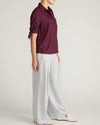 Luisa Short Sleeve Linen Blend Shirt - Acai | Plus Size & Straight Size Women's Fashion | Universal Standard