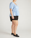 Andrea Peplum Linen Top - Cielo Blue | Plus Size & Straight Size Women's Fashion | Universal Standard