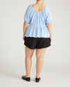 Andrea Peplum Linen Top - Cielo Blue | Plus Size & Straight Size Women's Fashion | Universal Standard
