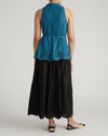 Adelaide Embroidered Sleeveless Linen Shirt - Ink Blue | Plus Size & Straight Size Women's Fashion | Universal Standard
