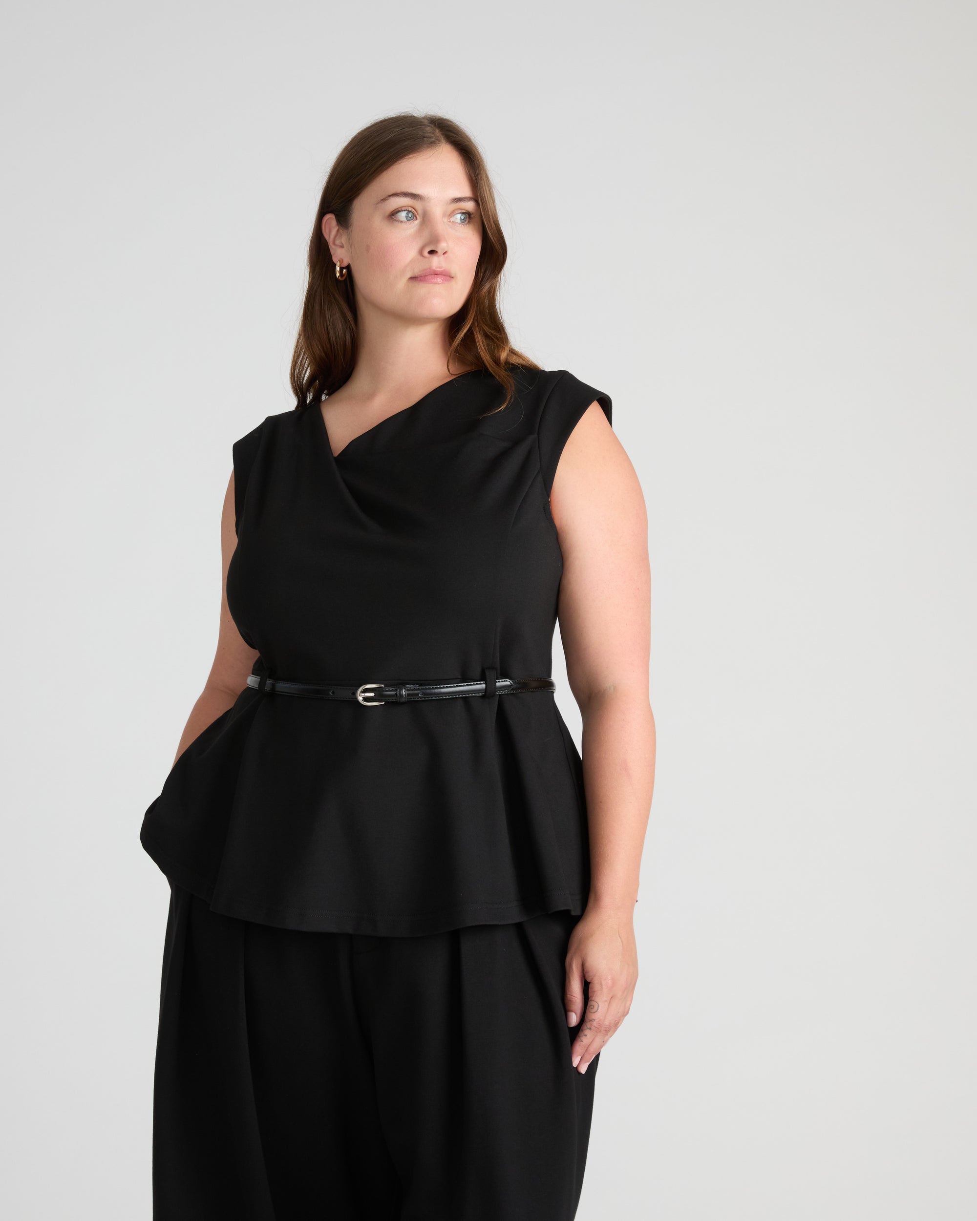 Lando Sculpted Ponte Top - Black | Plus Size & Straight Size Women's Fashion | Universal Standard