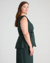Lando Belted Ponte Top - Green Gemstone | Plus Size & Straight Size Women's Fashion | Universal Standard