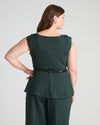 Lando Belted Ponte Top - Green Gemstone | Plus Size & Straight Size Women's Fashion | Universal Standard