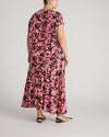 Alida Draped Liquid Jersey Top - Pink Sgraffito Print | Plus Size & Straight Size Women's Fashion | Universal Standard
