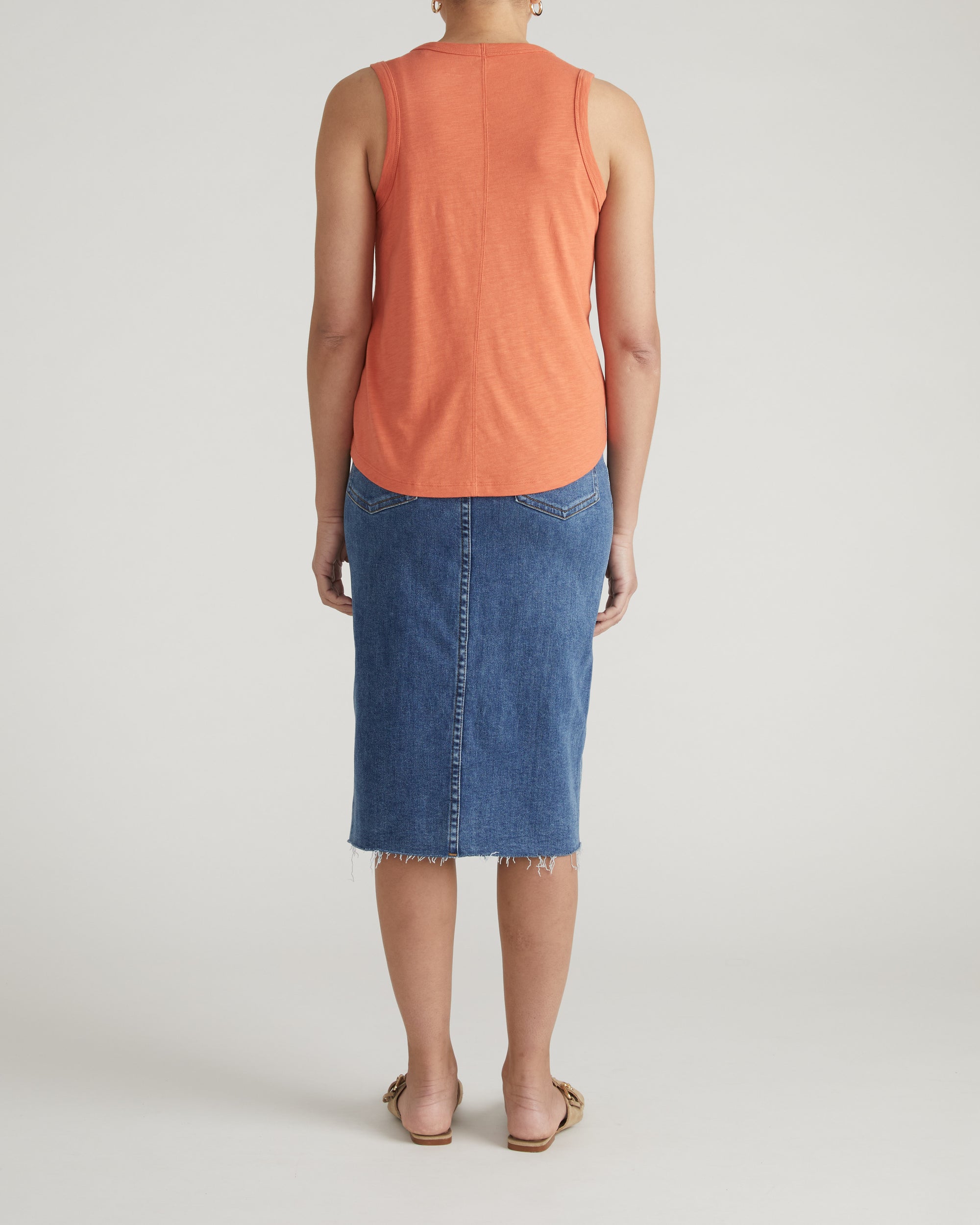 Light-As-Air Tank - Italian Orange | Plus Size & Straight Size Women's Fashion | Universal Standard