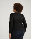 Statement Tailored Ponte Top - Black
