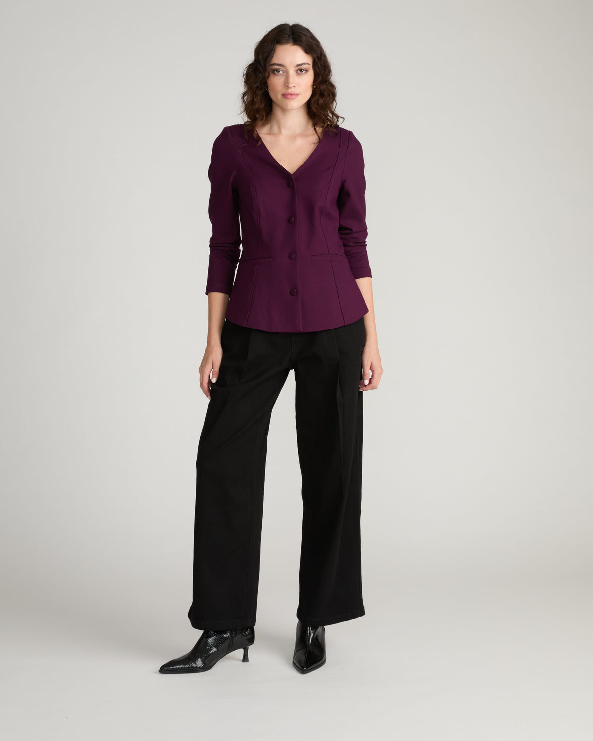 Statement Tailored Ponte Top - Gamay