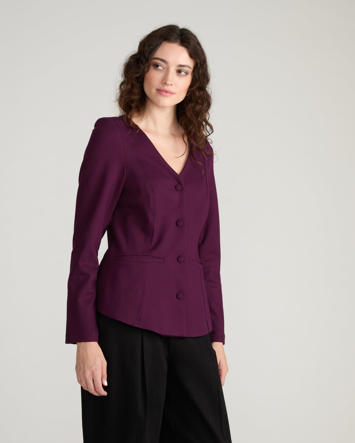 Statement Tailored Ponte Top - Gamay
