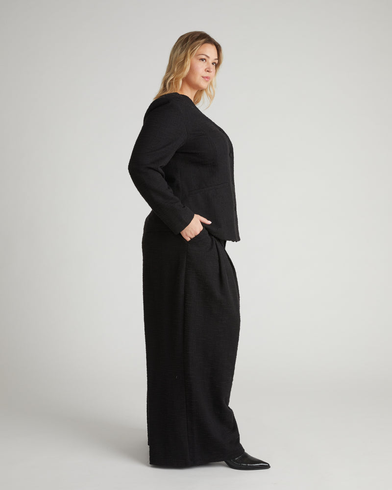 Statement Tailored Ponte Top - Black Tweed | Plus Size & Straight Size Women's Fashion | Universal Standard