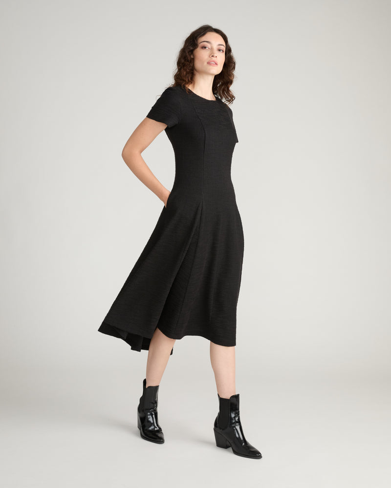 US x Abisola Ponte Tweed Dress - Black Tweed | Plus Size & Straight Size Women's Fashion | Universal Standard