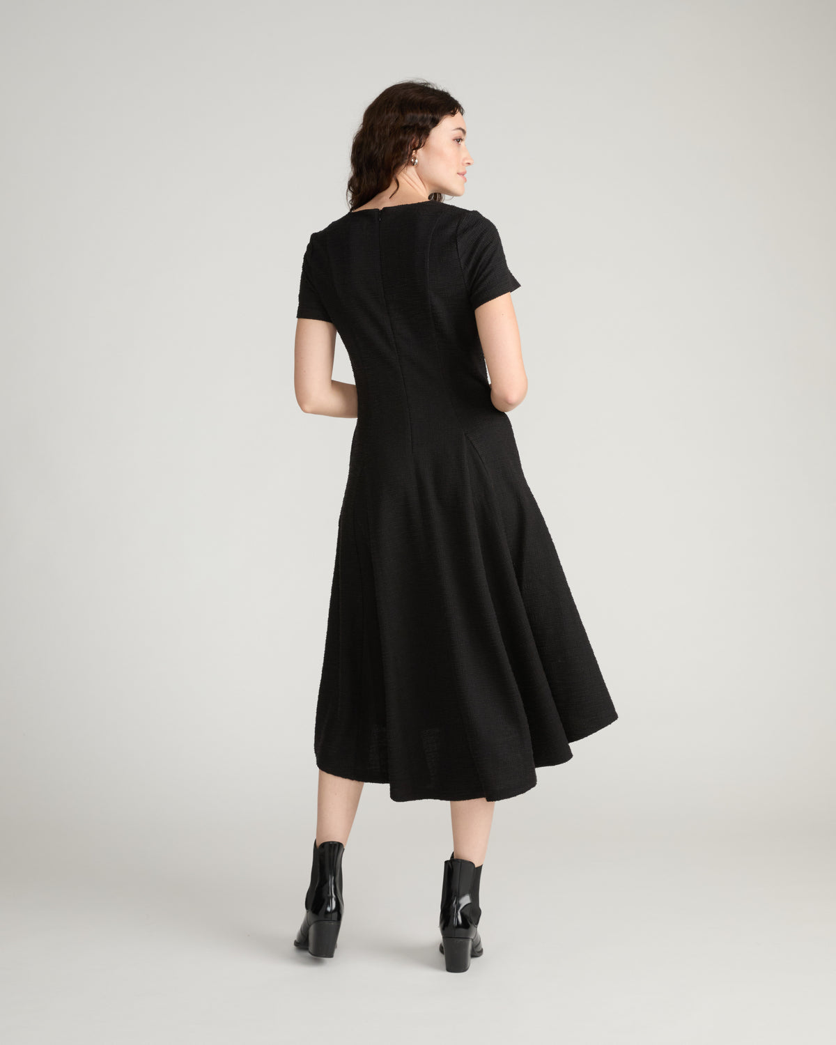 US x Abisola Ponte Tweed Dress - Black Tweed | Plus Size & Straight Size Women's Fashion | Universal Standard