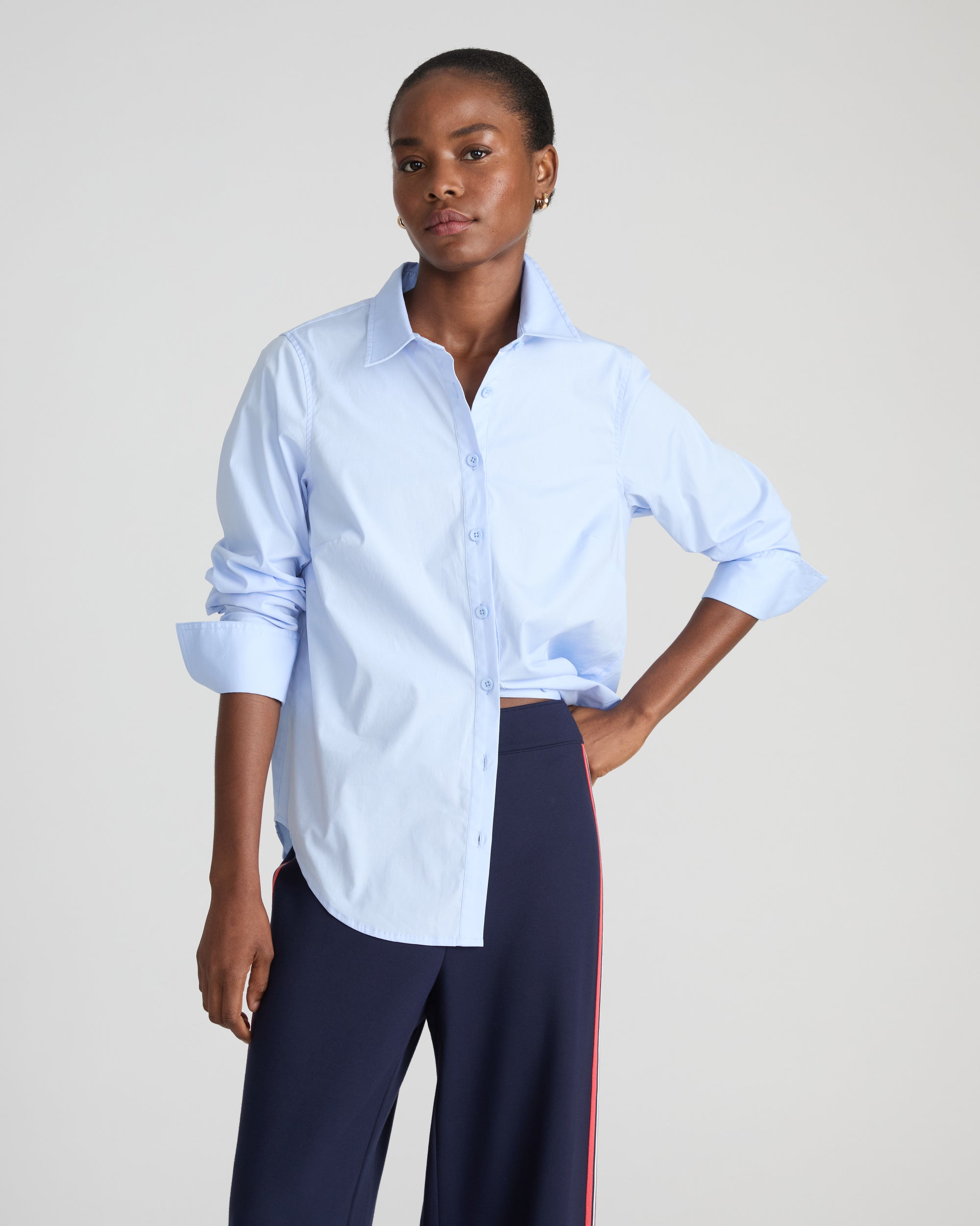 Henning x US Madison Shirt - Serene Blue | Plus Size & Straight Size Women's Fashion | Universal Standard