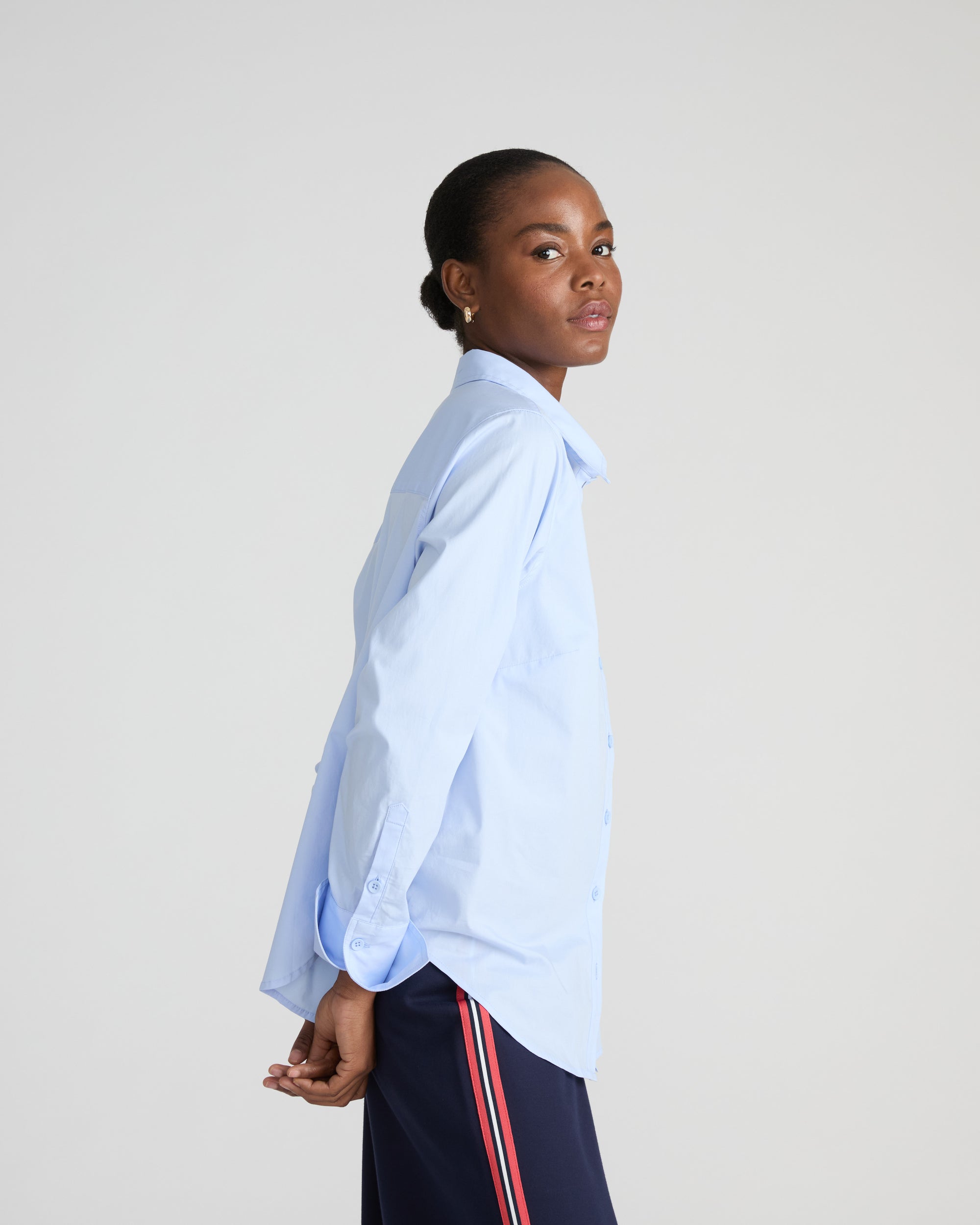 Henning x US Madison Shirt - Serene Blue | Plus Size & Straight Size Women's Fashion | Universal Standard