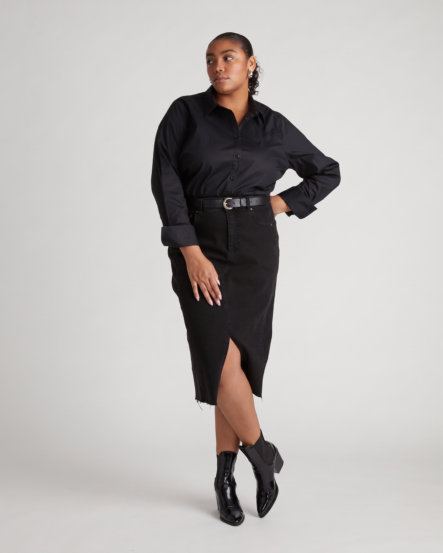 Henning x US Madison Shirt - Black | Plus Size & Straight Size Women's Fashion | Universal Standard