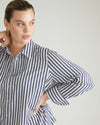 Henning x US Madison Shirt - White/Navy Stripe