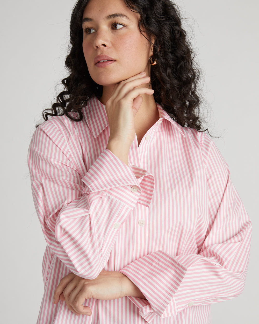 Henning x US Madison Shirt - Pink/White Stripe