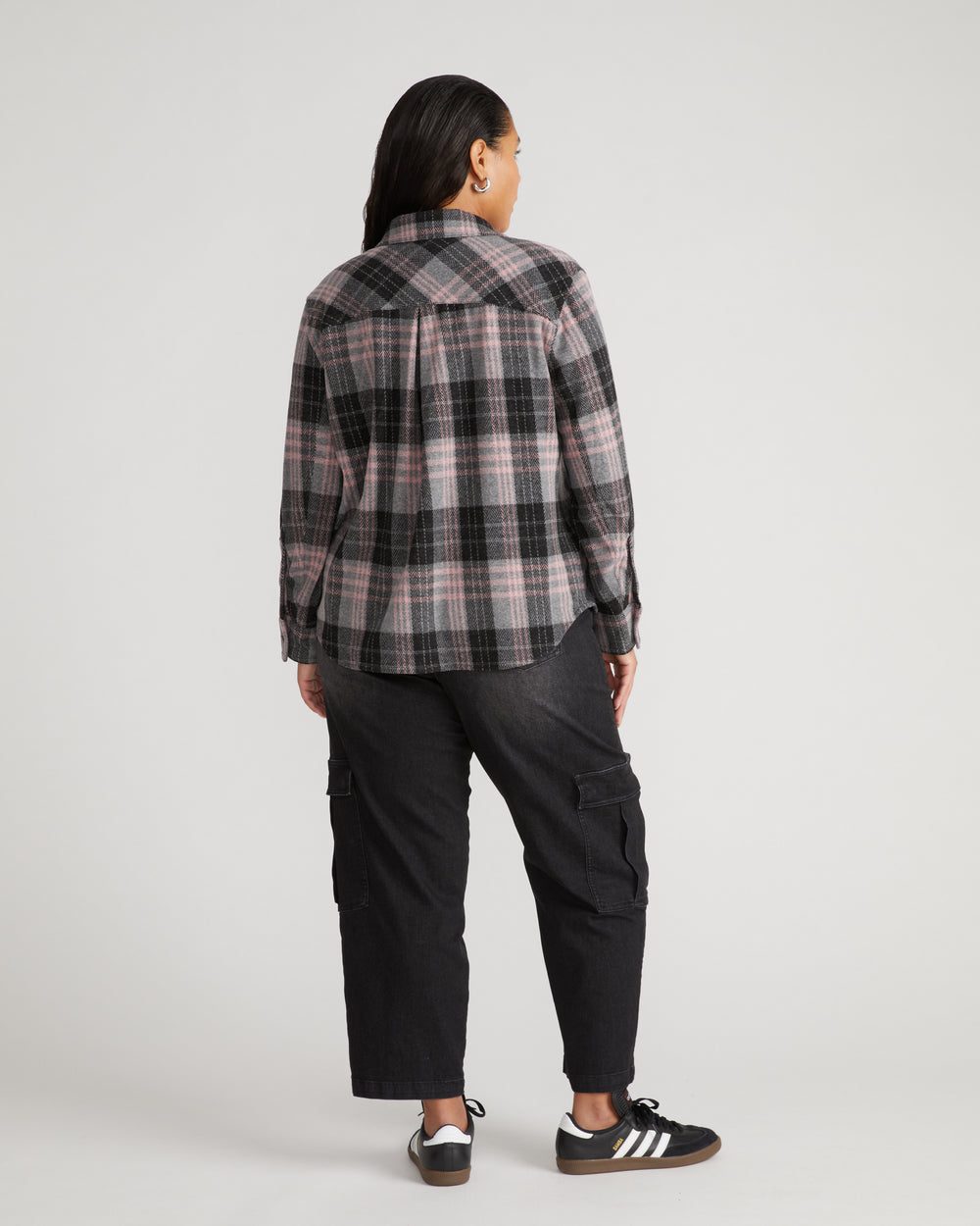 Jordan x US Millennial Stretch Flannel Shirt - Lavender Plaid