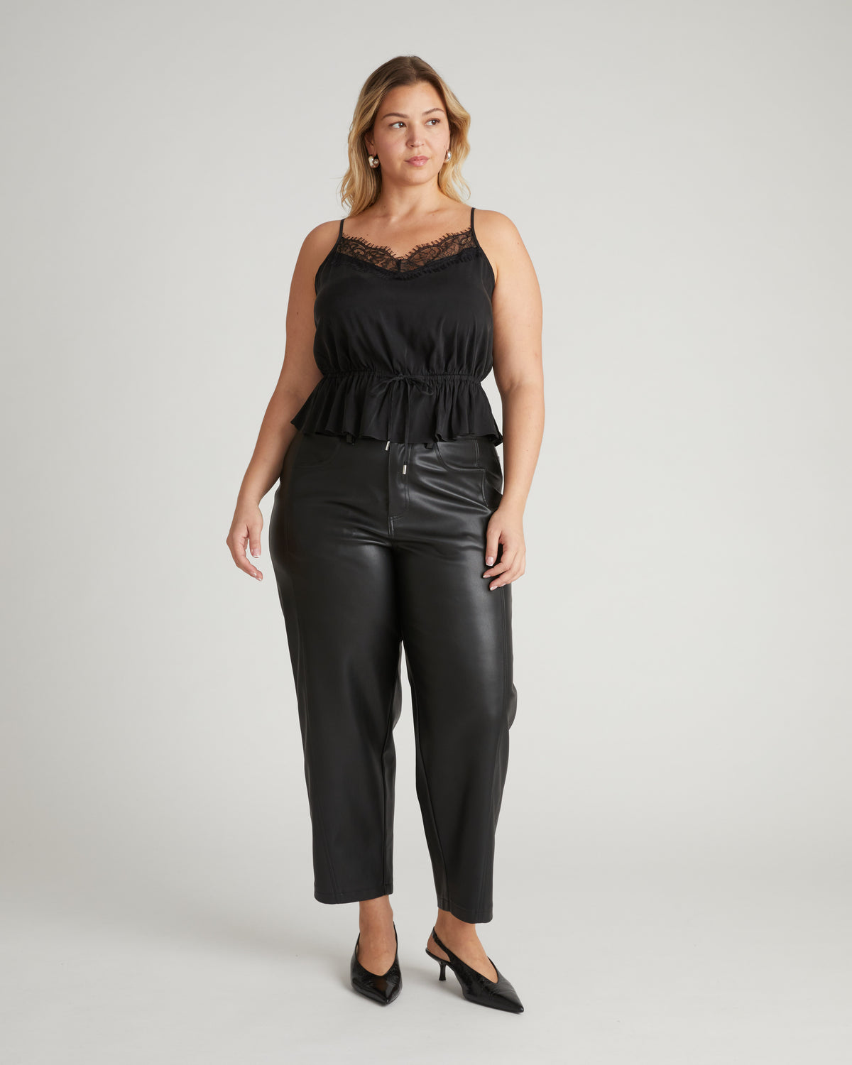 US x Lauren Chan Lace Trim Camisole - Black | Plus Size & Straight Size Women's Fashion | Universal Standard