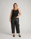 US x Lauren Chan Faux Leather Barrel Leg Pants - Black | Plus Size & Straight Size Women's Fashion | Universal Standard