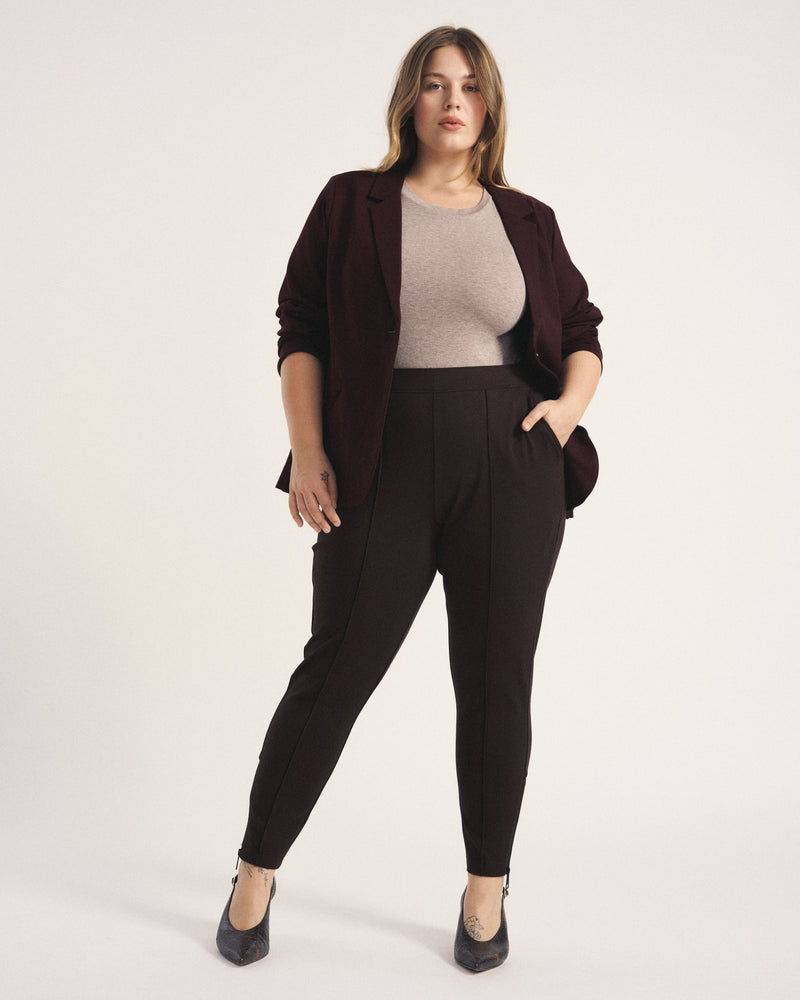 Moro Pintuck Pocket Ponte Pants - Espresso | Plus Size & Straight Size Women's Fashion | Universal Standard