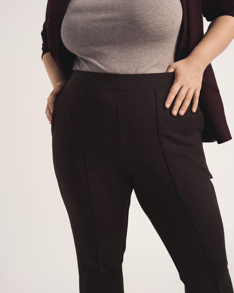 Moro Pintuck Pocket Ponte Pants - Espresso | Plus Size & Straight Size Women's Fashion | Universal Standard