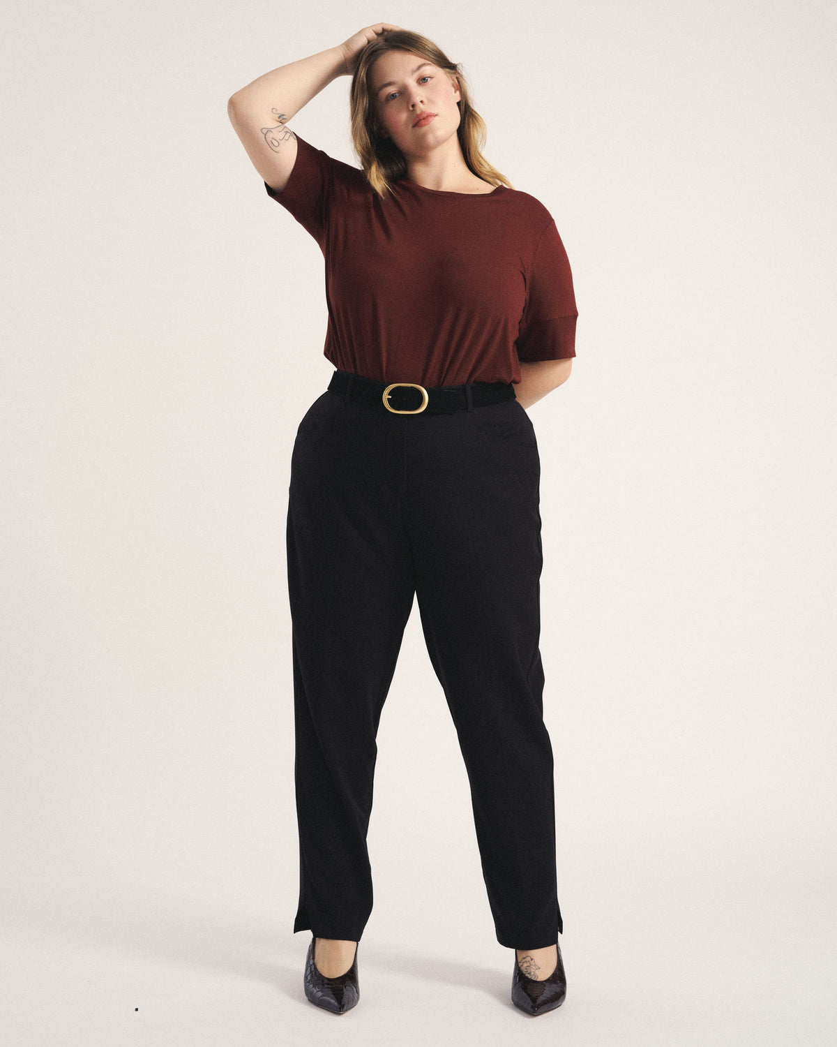 All Day Mercer Tapered Leg Pants - Black | Plus Size & Straight Size Women's Fashion | Universal Standard