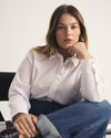 Elbe Stretch Poplin Shirt Classic Fit - White | Plus Size & Straight Size Women's Fashion | Universal Standard