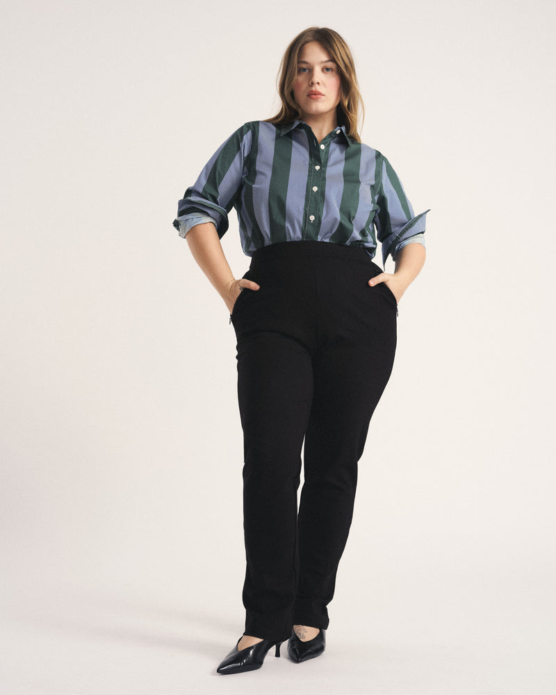 Smart Signature Ponte Pants Long - Black | Plus Size & Straight Size Women's Fashion | Universal Standard