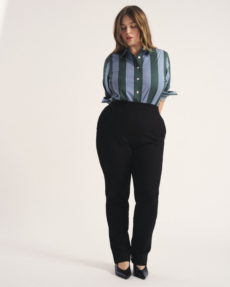 Smart Signature Ponte Pants Long - Black | Plus Size & Straight Size Women's Fashion | Universal Standard