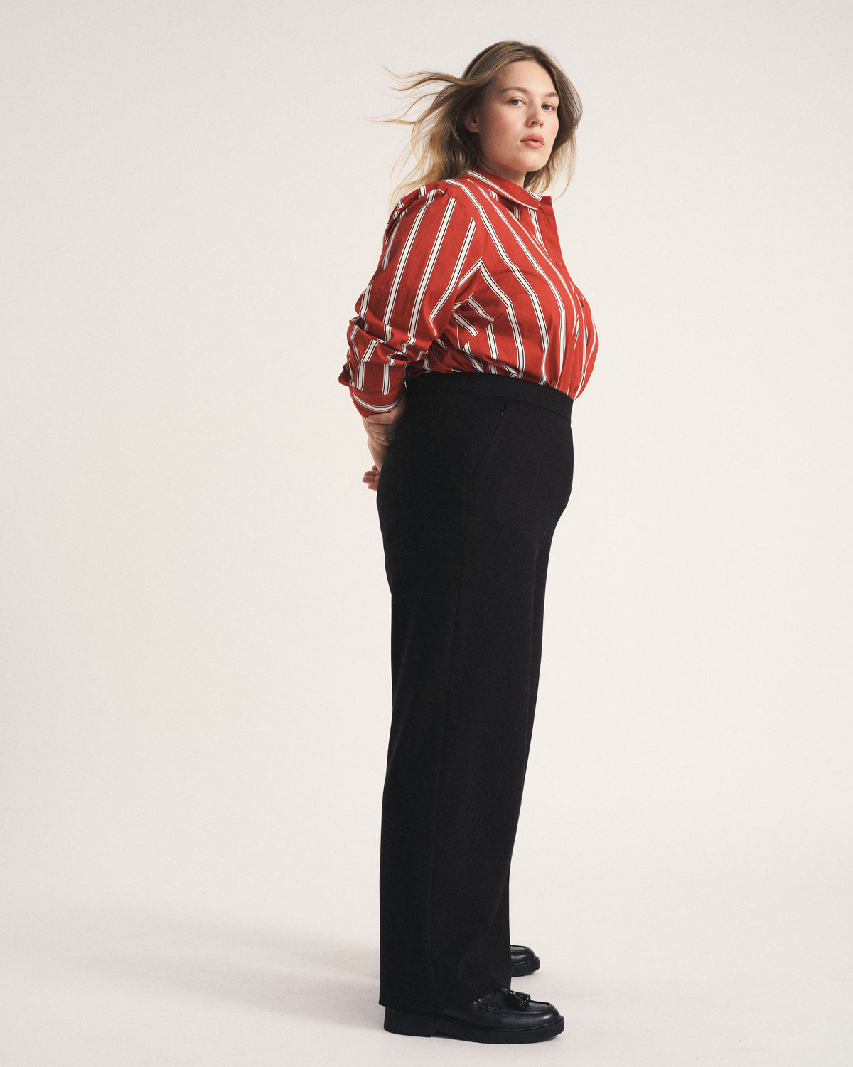 Stephanie Wide Leg Ponte Pants - Black | Plus Size & Straight Size Women's Fashion | Universal Standard