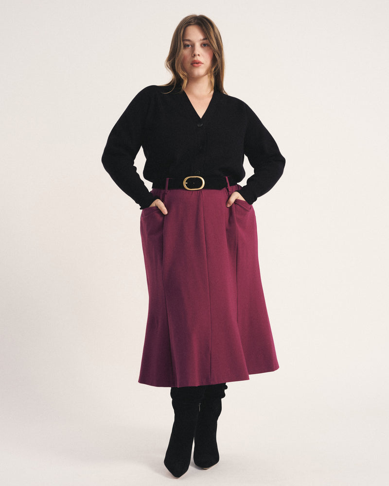 Carla Ponte Skirt - Plum Caspia | Plus Size & Straight Size Women's Fashion | Universal Standard