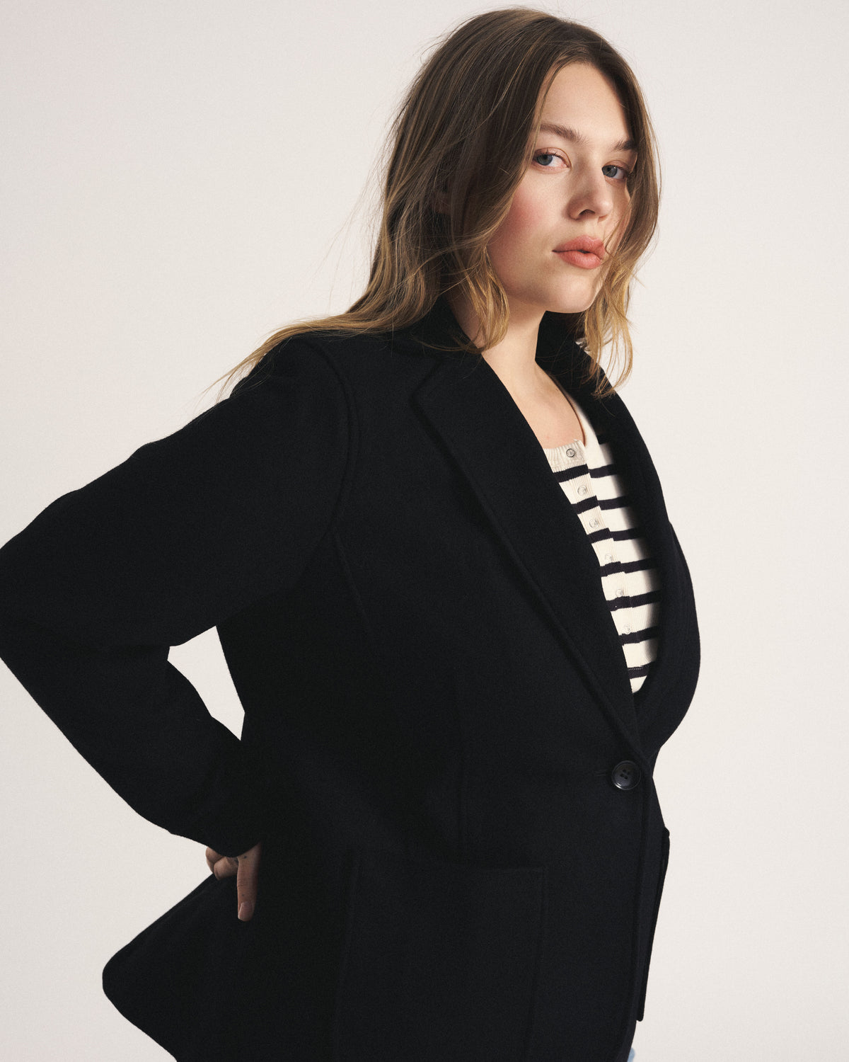 Kidjo Tailored Wool Blend Jacket - Black | Plus Size & Straight Size Women's Fashion | Universal Standard
