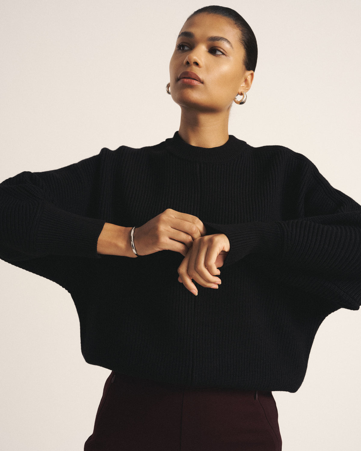 Better-Than-Wool Dolman Sweater - Black | Plus Size & Straight Size Women's Fashion | Universal Standard