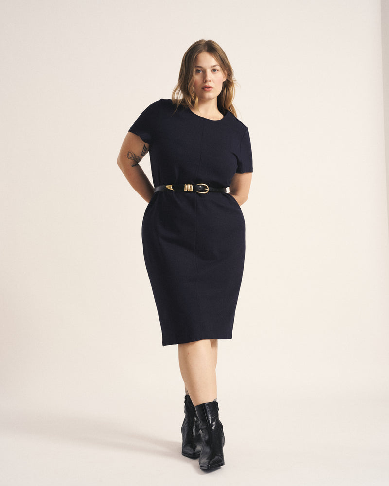 Executive Ponte Dress - Navy | Plus Size & Straight Size Women's Fashion | Universal Standard
