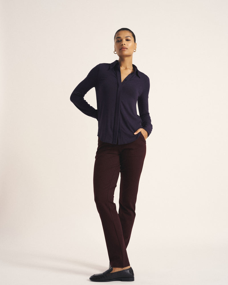 Smart Signature Ponte Pants Long - Black Cherry | Plus Size & Straight Size Women's Fashion | Universal Standard