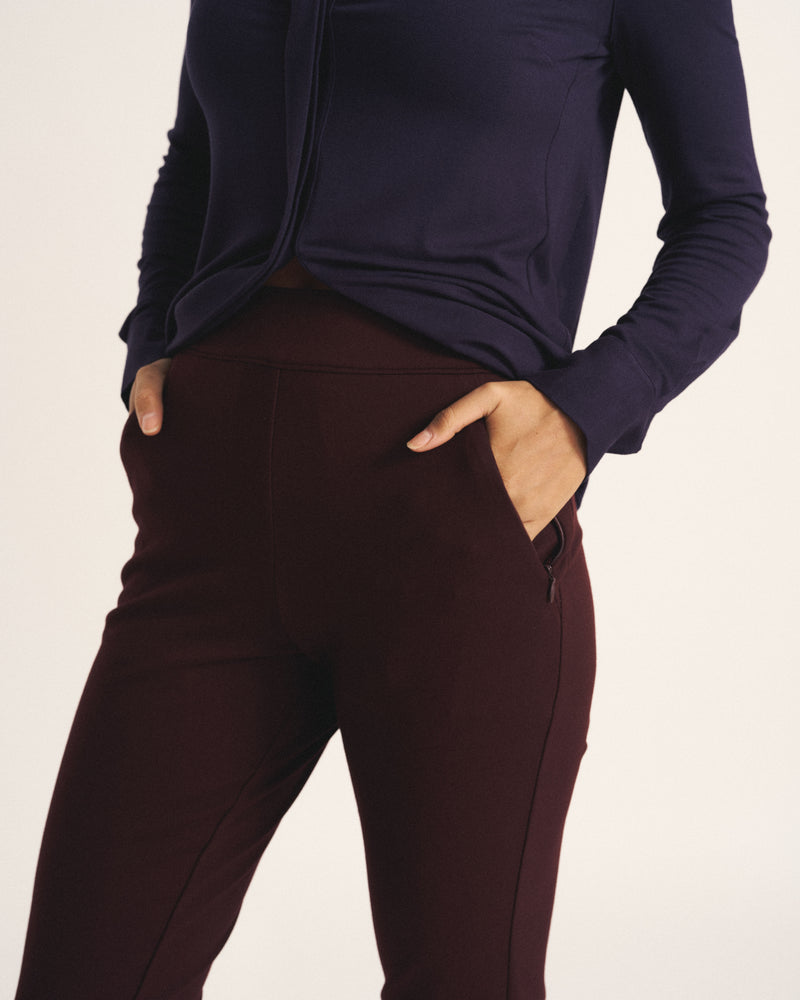 Smart Signature Ponte Pants Long - Black Cherry | Plus Size & Straight Size Women's Fashion | Universal Standard