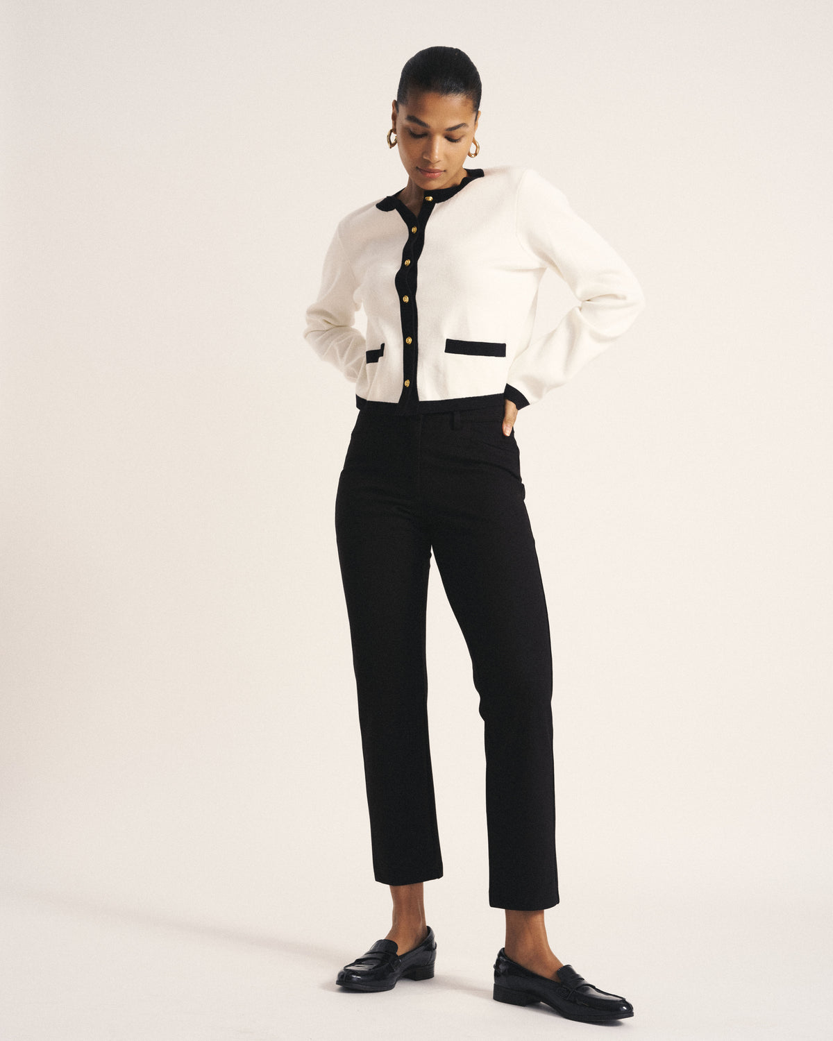 Long Cigarette Ponte Pants - Black | Plus Size & Straight Size Women's Fashion | Universal Standard