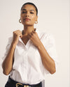 The Artist Oversized Poplin Shirt - White