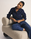 Minimalist Stretch Cotton Chambray Shirt - Dark Indigo | Plus Size & Straight Size Women's Fashion | Universal Standard